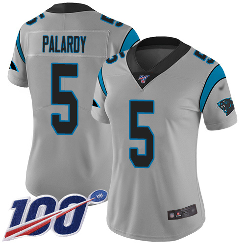 Carolina Panthers Limited Silver Women Michael Palardy Jersey NFL Football #5 100th Season Inverted Legend->women nfl jersey->Women Jersey